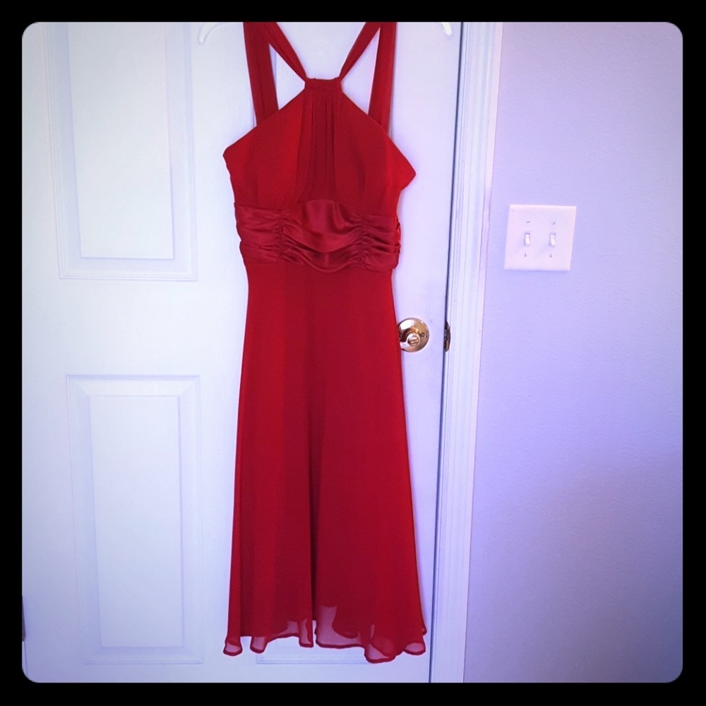 Red Chiffon Dress